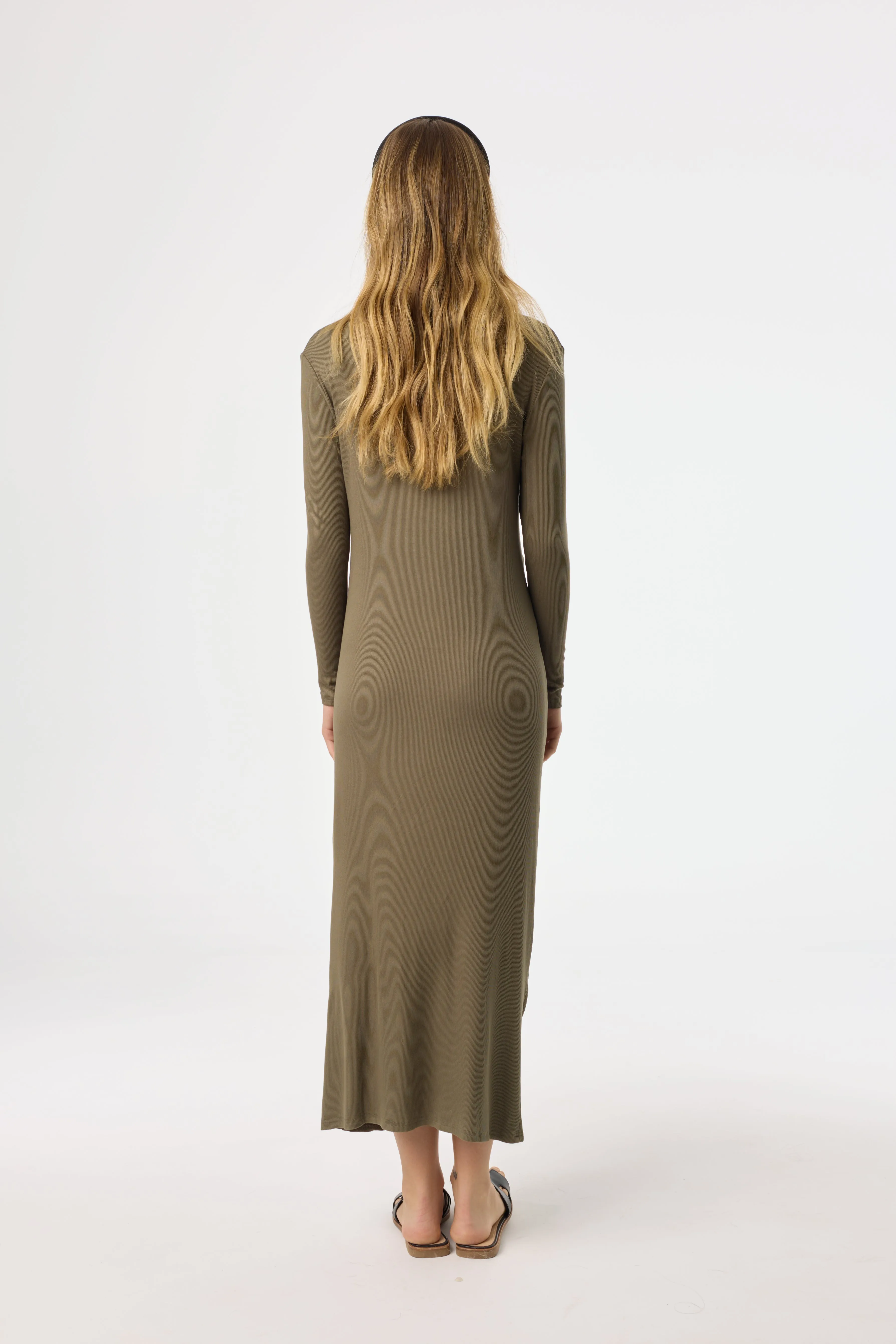 Green Ruched Cardi Maxi Dress Timeless Fit Look