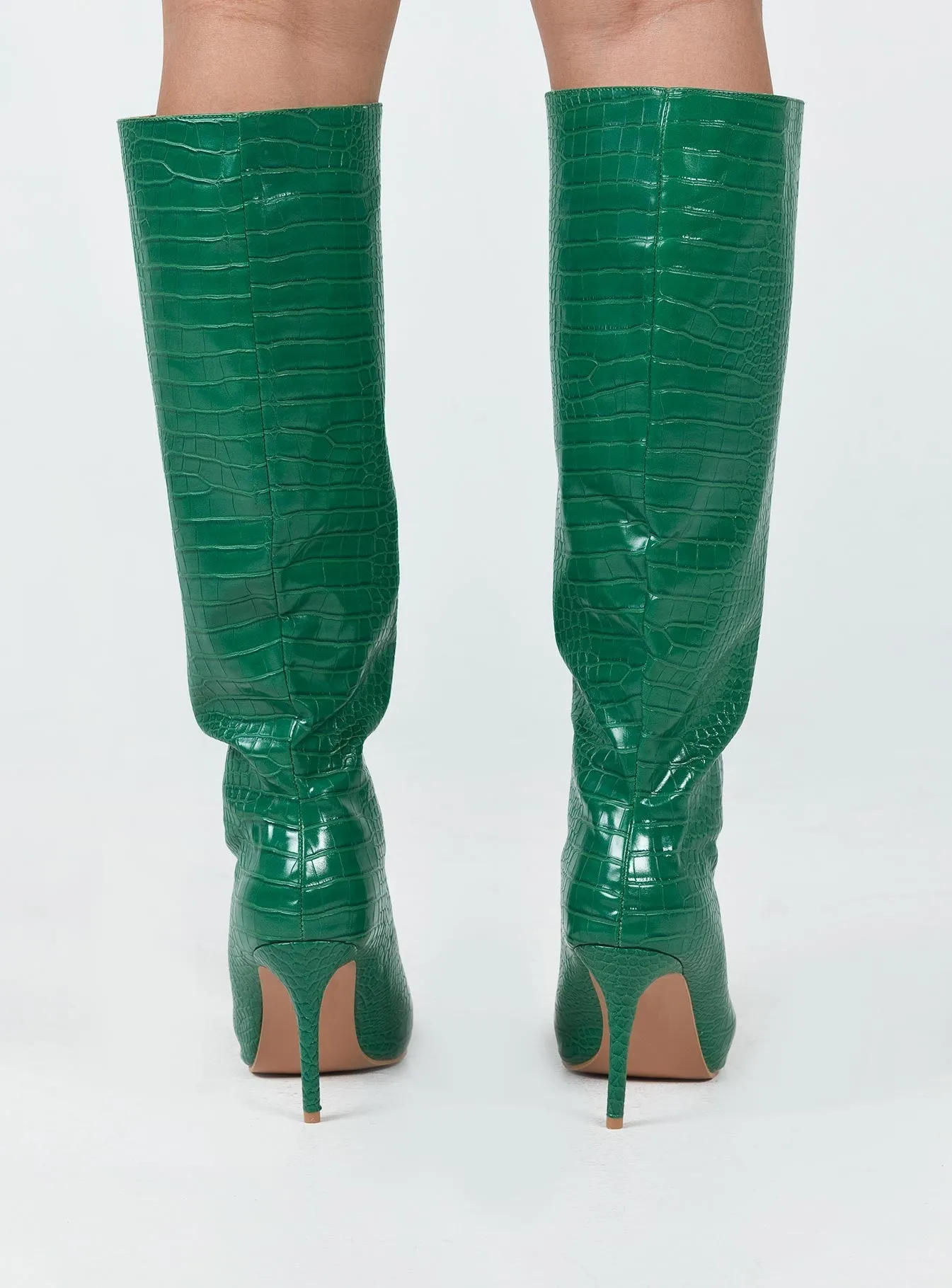 Yorke Knee High Boots Green Freestyle Design