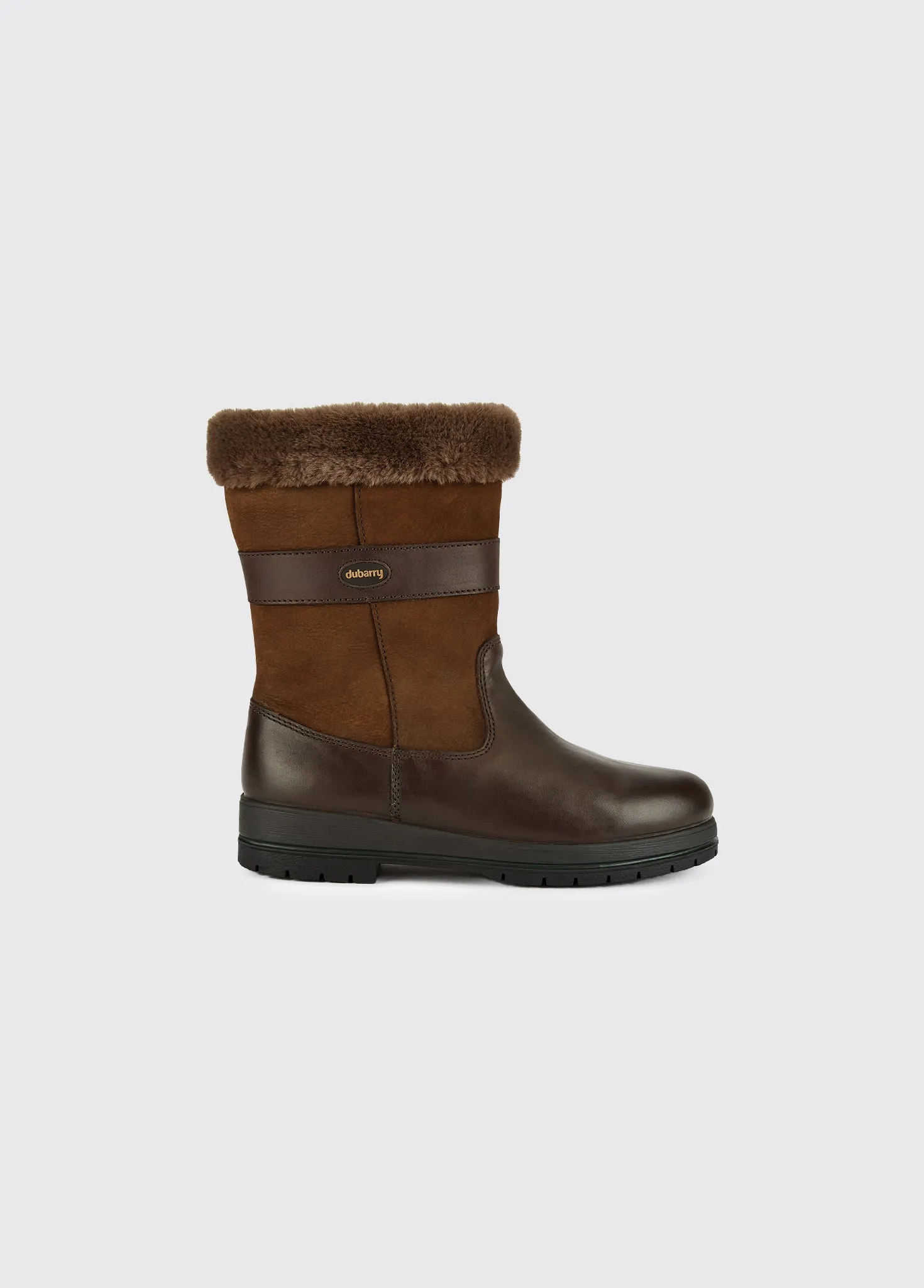 Abrasion Resistant Lining Slip   Resistant Lug Foxrock Ladies' Insulated Country Boot - Walnut
