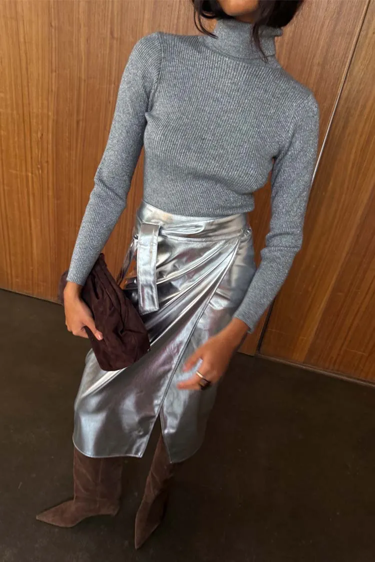 Gunmetal Rib Knit Jumper Base Layer Urban Ready