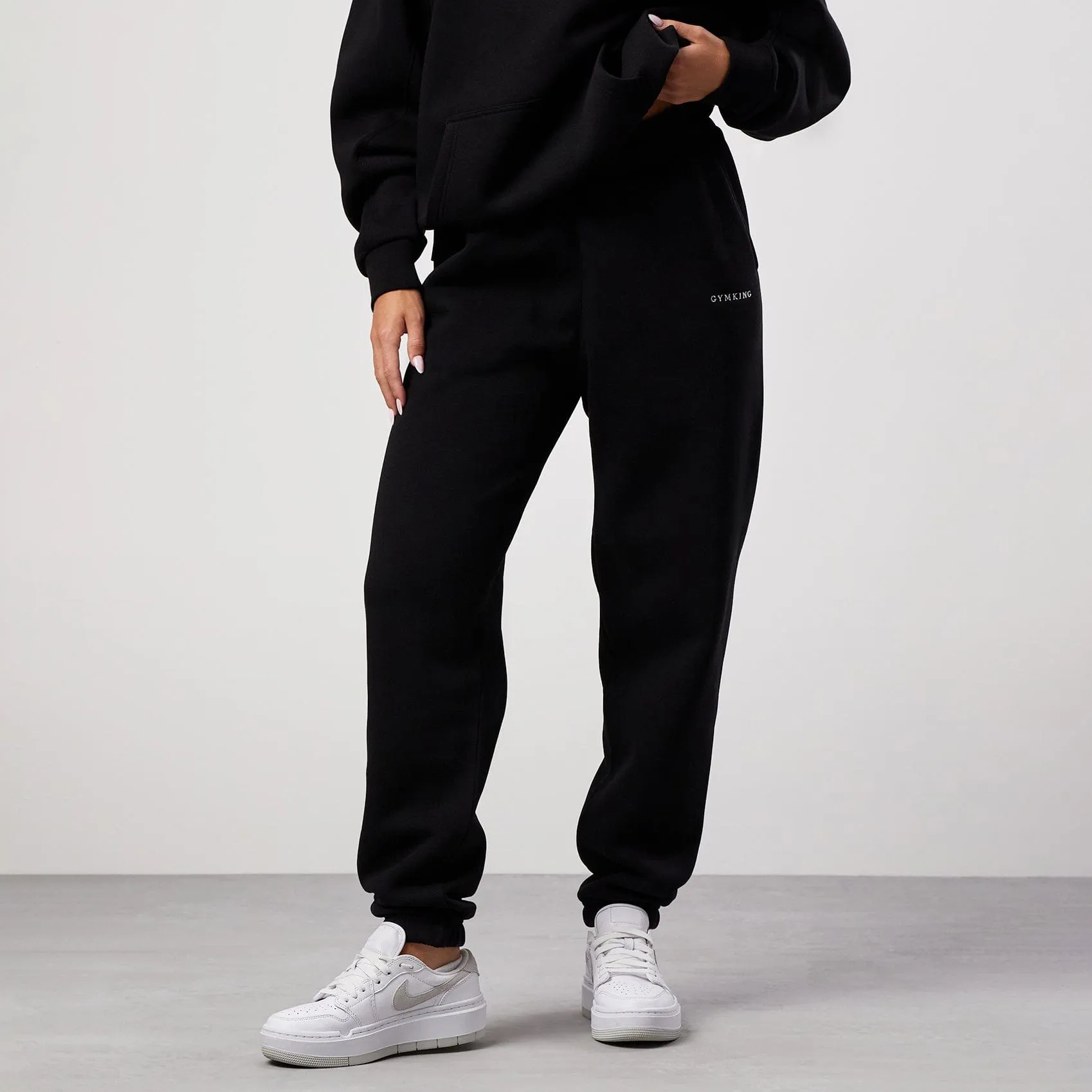 Gym King 365 Boyfriend Jogger - Black Soft Finish Flat Lock Seams