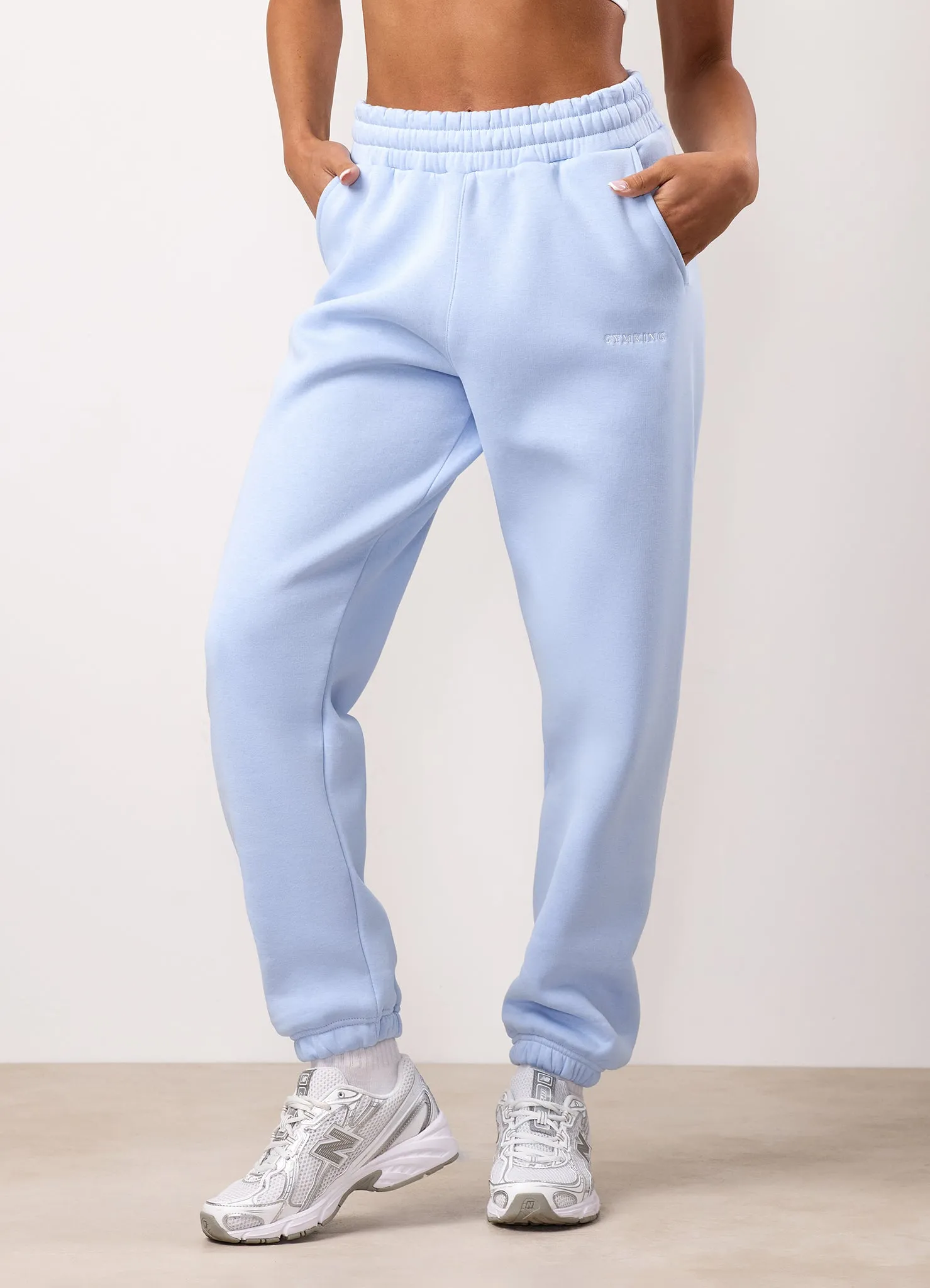 tech fabric Cool Weather Gym King 365 Boyfriend Jogger - Hydrangea Blue