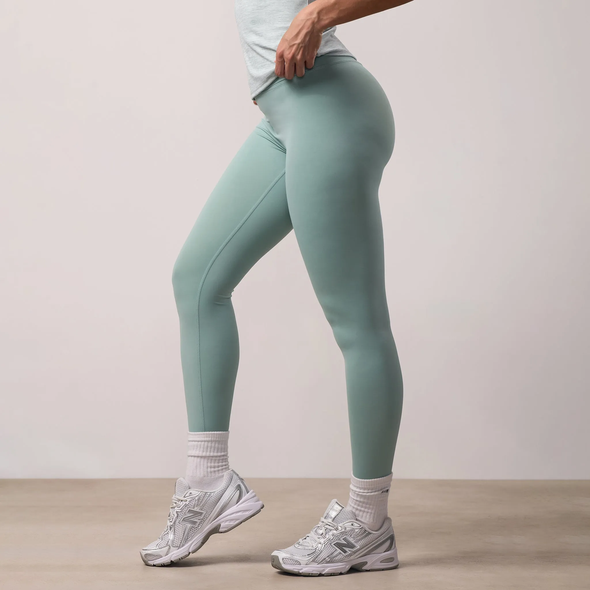 Home Lounge Fade Resistant Gym King 365 Scrunch Legging - Green Mist
