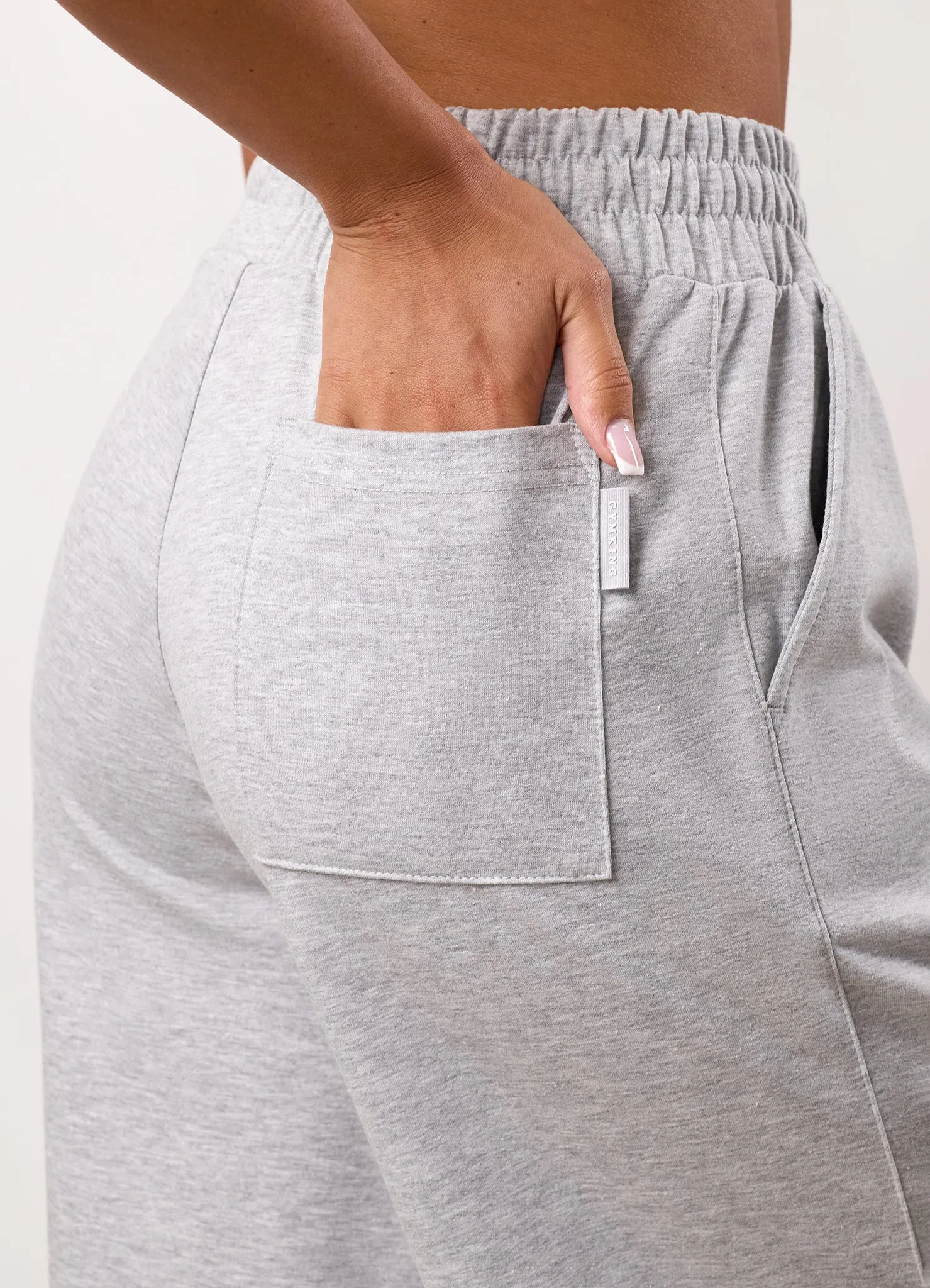 Gym King 365 Straight Leg Jogger - Light Grey Marl Stretch Support Fit