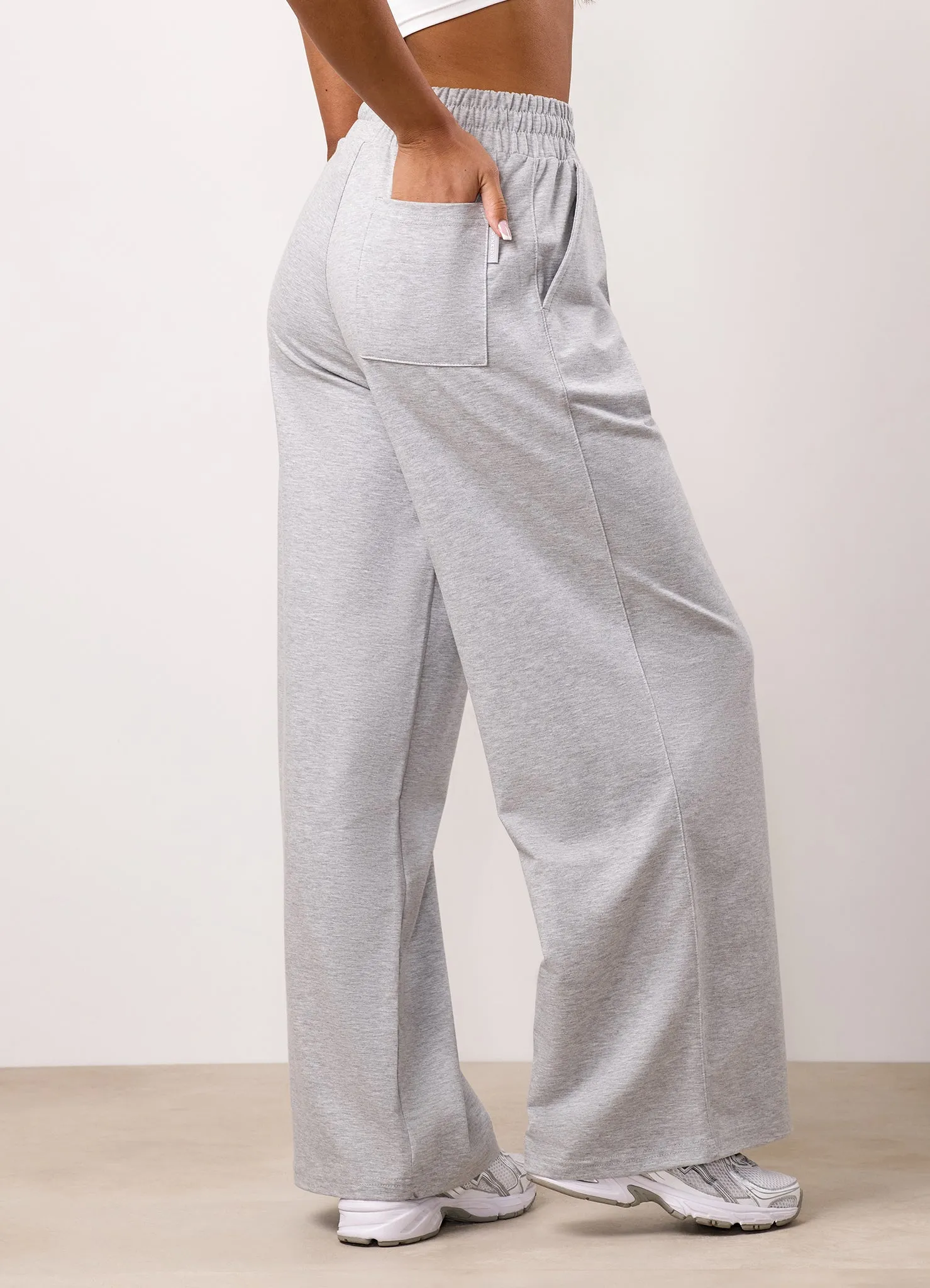 Gym King 365 Straight Leg Jogger - Light Grey Marl Seamless Waistband QuickReleaseBuckle