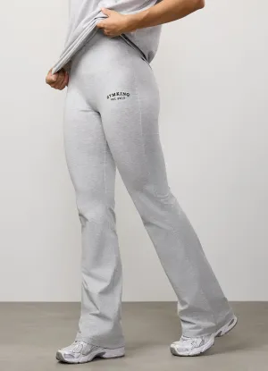 Gym King Compose Cotton Jersey Flared Legging - Snow Marl Extra Soft Winter Sports