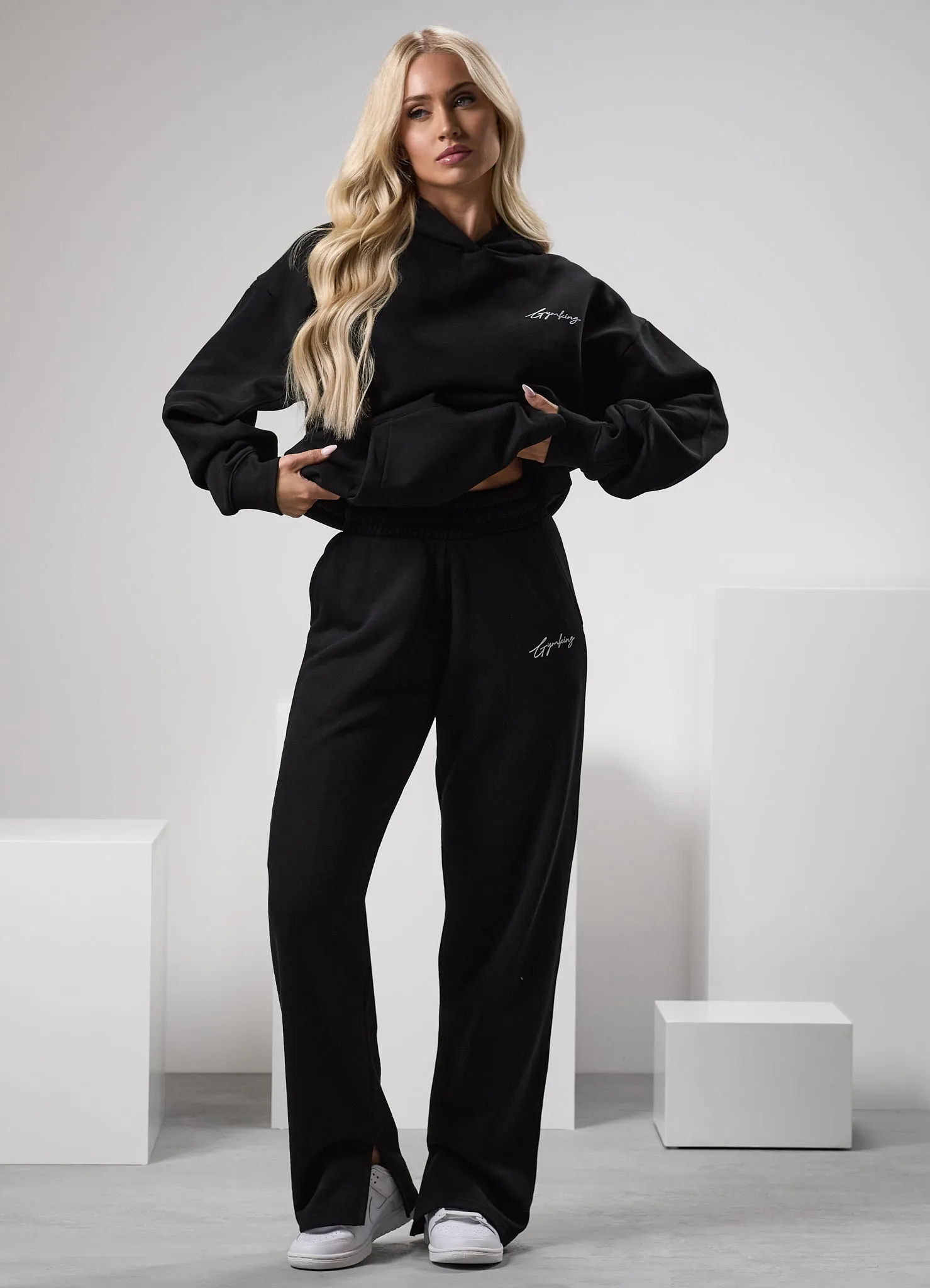 Gym King Reset Straight Leg Fleece Jogger - Black Flexible Durability Stay Comfortable