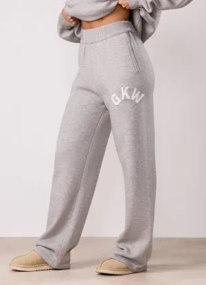 Gym King Restore Knit Straight Leg Jogger - Light Grey Marl Snag Free Fabric