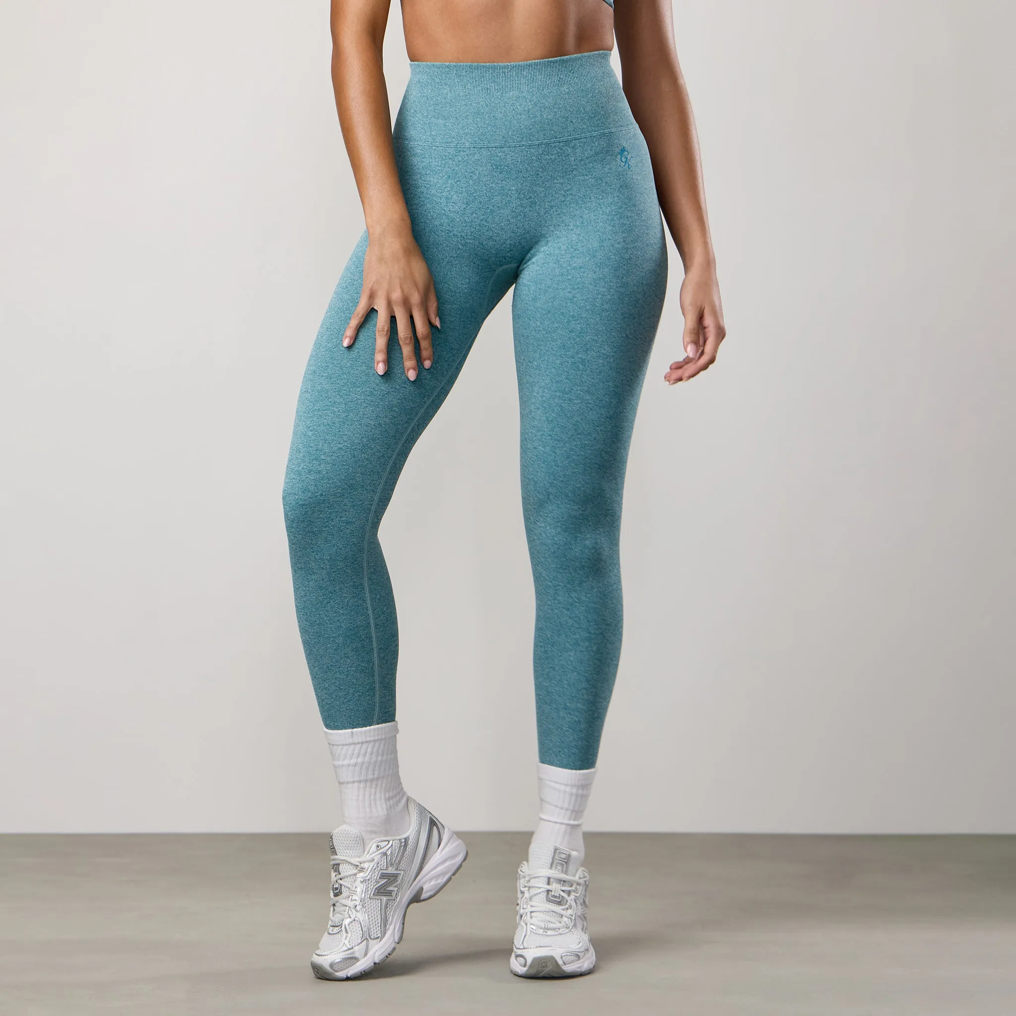 Gym King Sculpt Marl Legging - Sea Mist Lounge Outfit Outdoor Running Non See