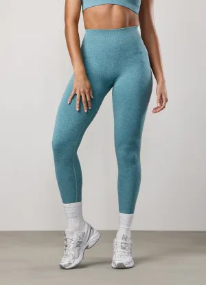 Studio Style Petite Size Four Way Gym King Sculpt Marl Legging - Sea Mist