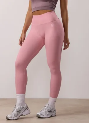 City Walk Pro Athlete Petite Size Non See Gym King Sculpt Seamless Legging - Pink Blush