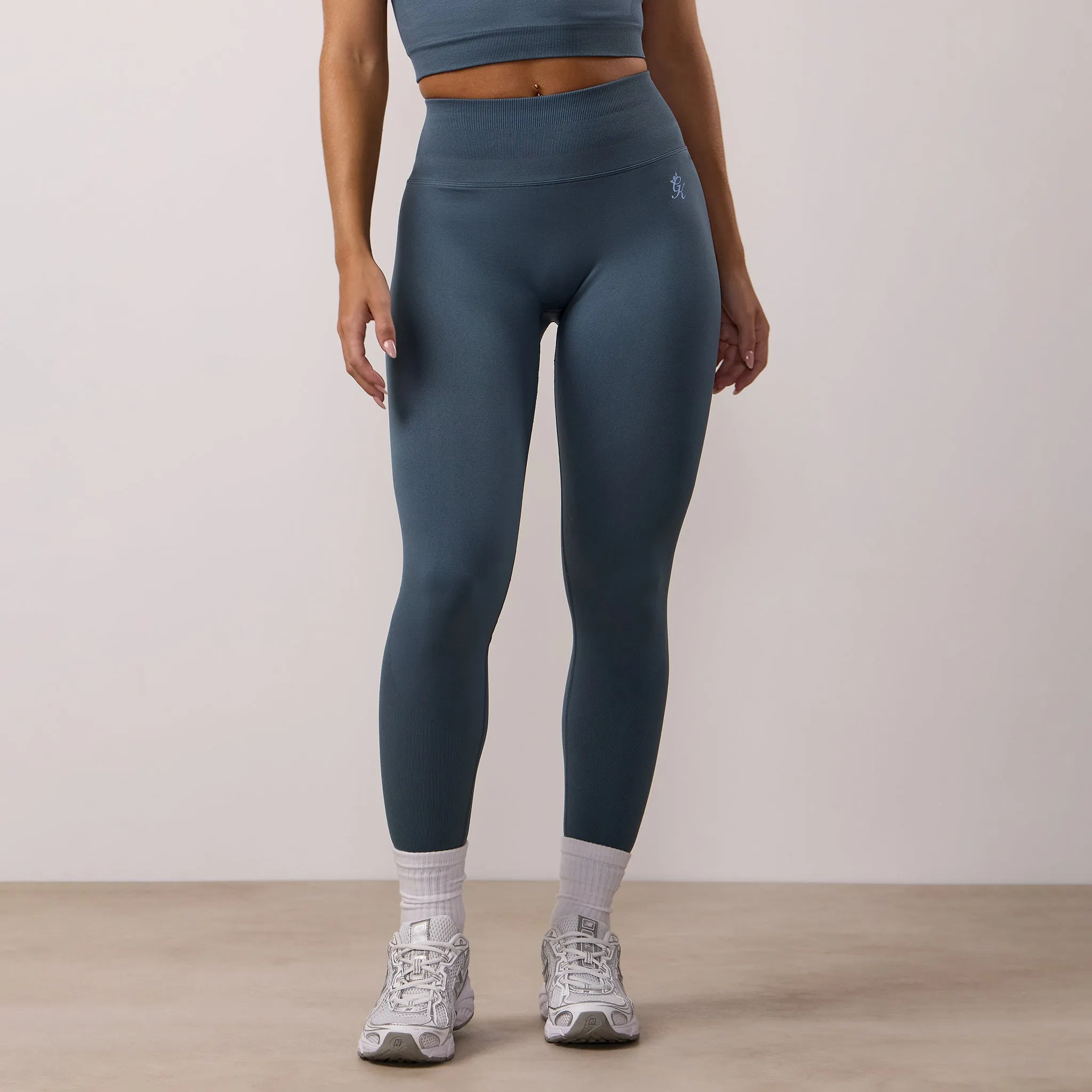 Gym King Sculpt Seamless Legging - Storm Blue Squat Proof Fabric Fitness Lover Moisture Wicking