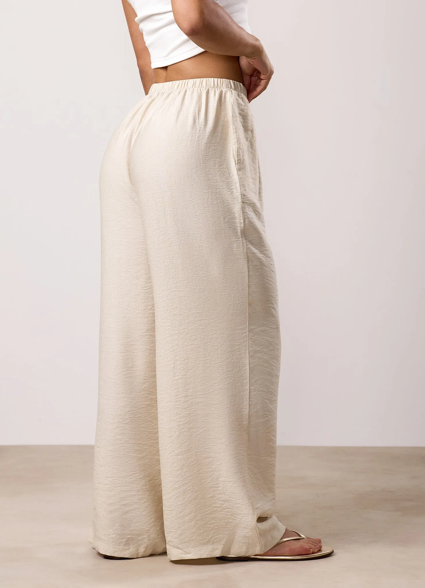 Breathable Design Gym King Signature Woven Trousers - Warm Linen