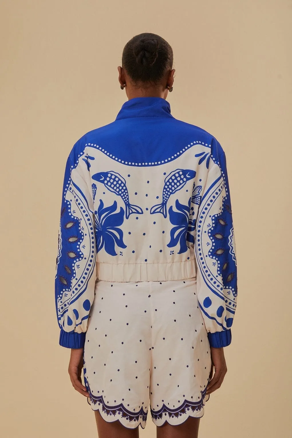 Non Restrictive Cut Casual Fit Artisanal Embroidered Shorts