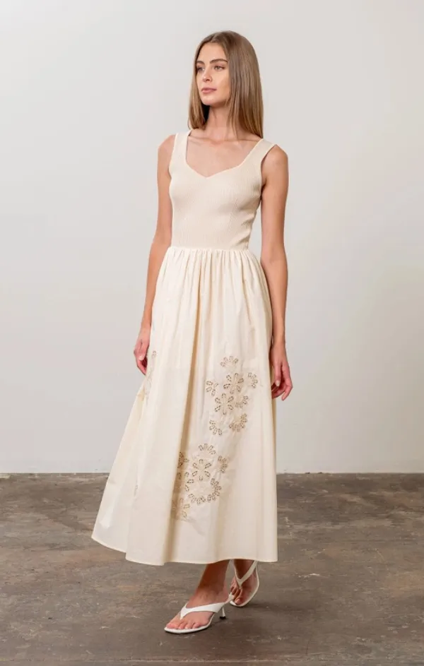 Travel piece Chic Everyday Wear Hannali Sweater Top Eyelet Midi