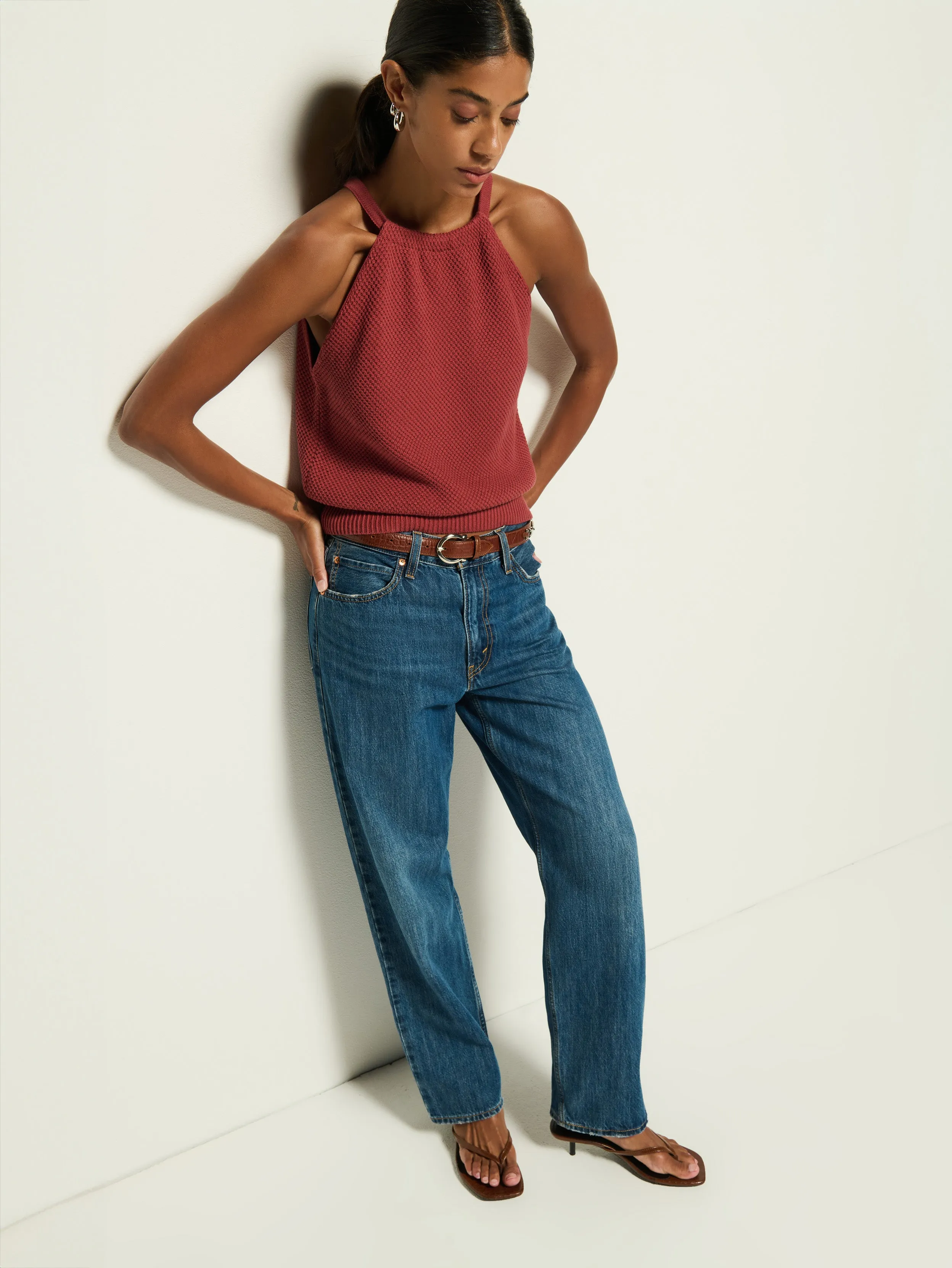 Cozy Stretch Auburn Sweater Tank