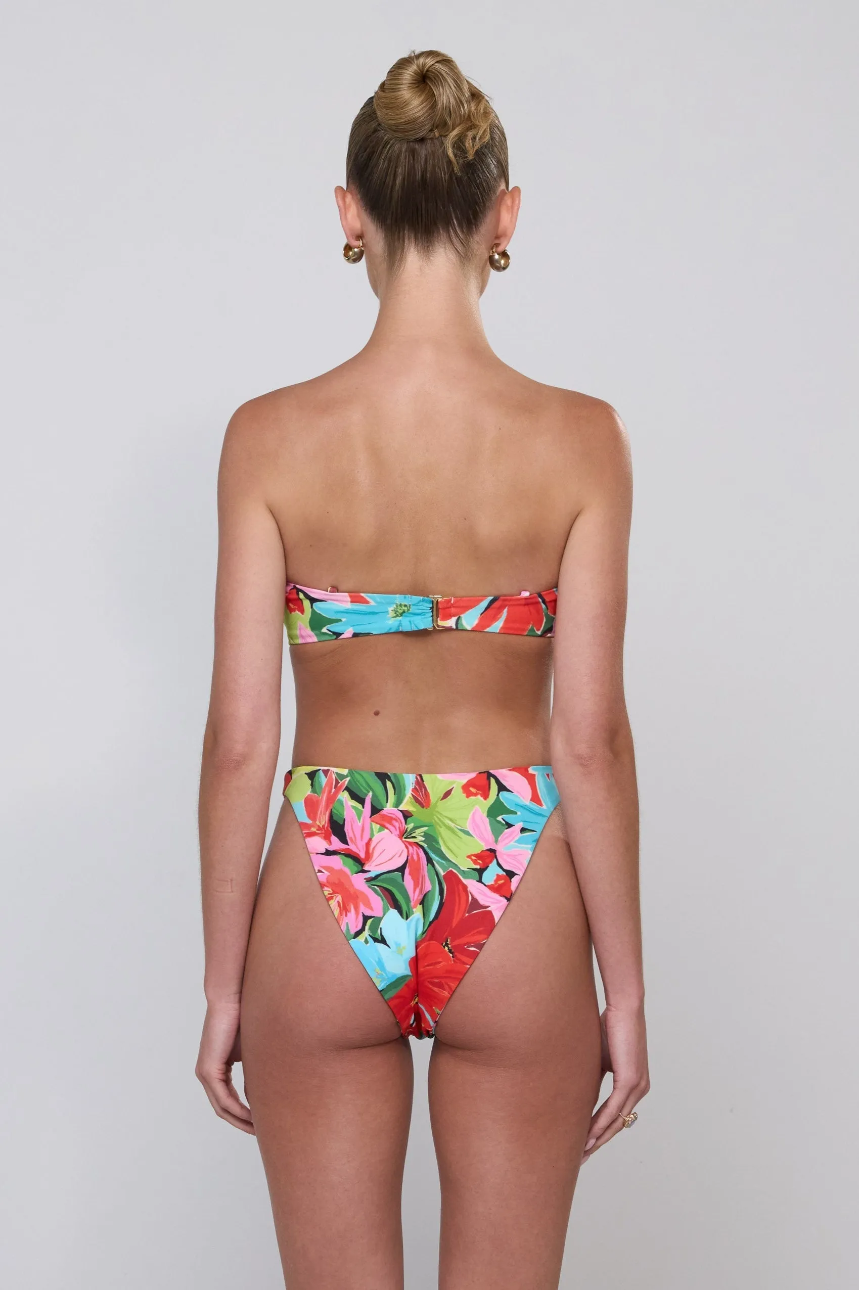 Breathable-material Beach Attire Betsy Bikini Bottom in Tropicana