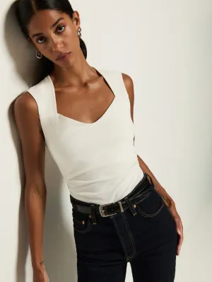 SoftenedNeckline Midweight Knit Haven Sleeveless Tee