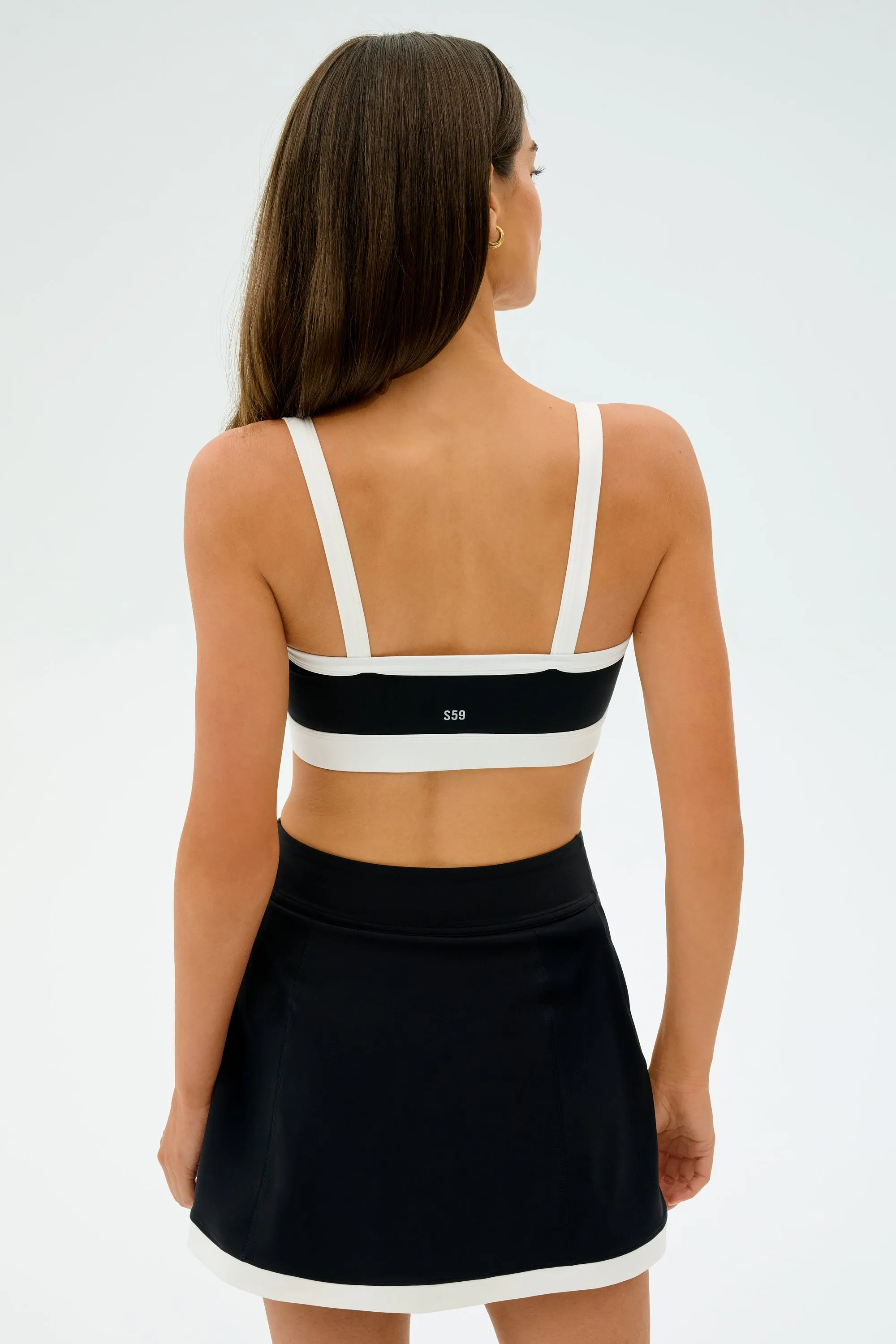 Tension Distribution Weave Halter neck Monah Rigor Bra - Black/White