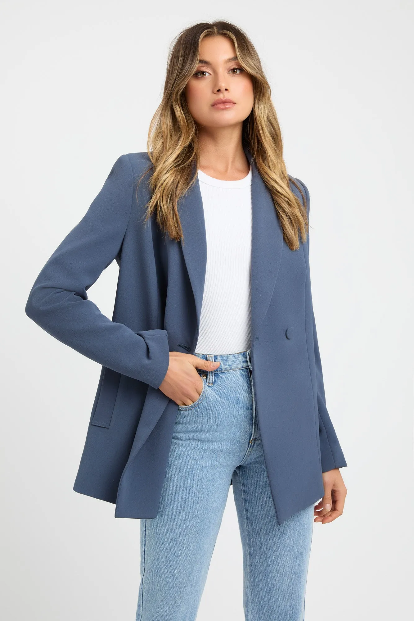 Organic Cotton Blend Elegant Evening Lux Oversized Blazer