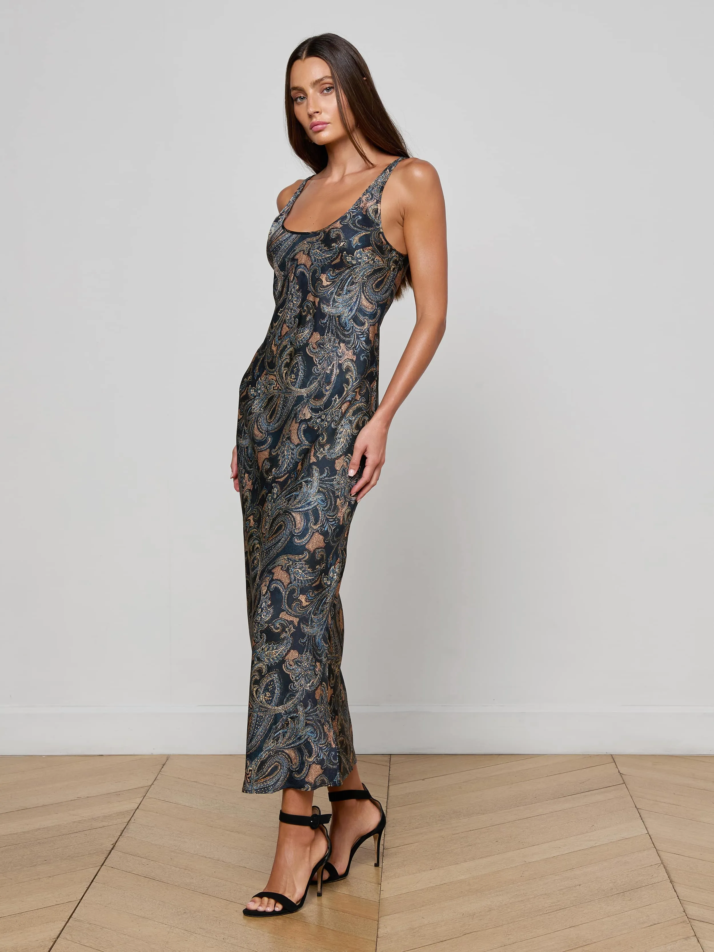 Akiya Satin Maxi Dress Spring-Season