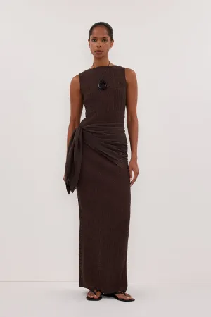 MELISSA CHOCOLATE SLEEVELESS KNIT TOP Chic Look Sustainable Dye Process