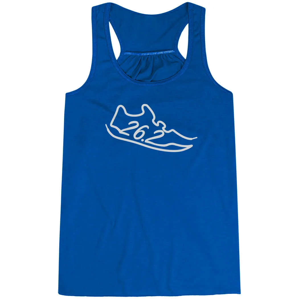 Flowy Racerback Tank Top - 26.2 Run Shoe Rough Surface