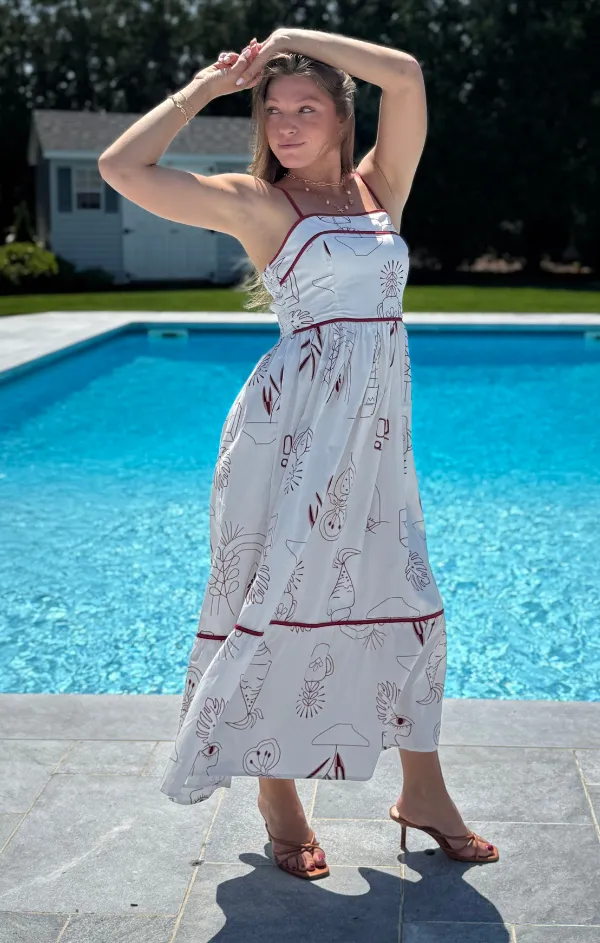 Exclusive-Design Waterfront Midi Dress