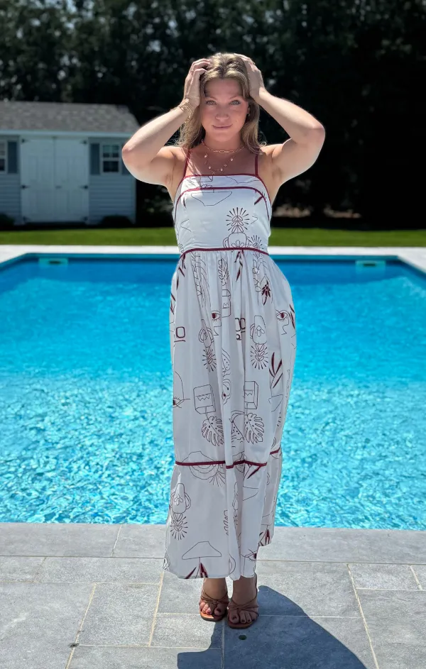 Waterfront Midi Dress Peplum-Style