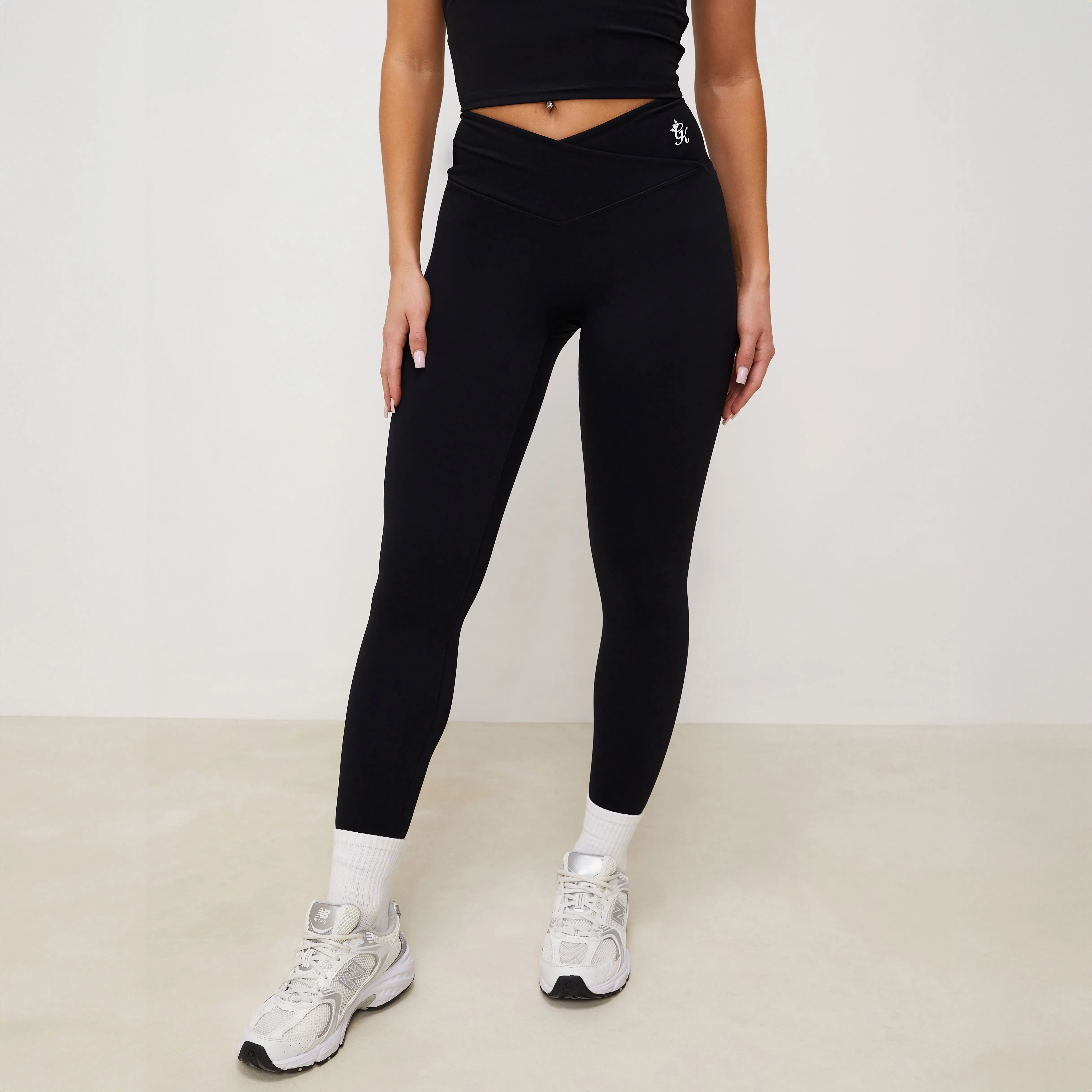 Gym King 365 Wrap Over Legging - Black Perfect Fit Wear Flexible Fitwear