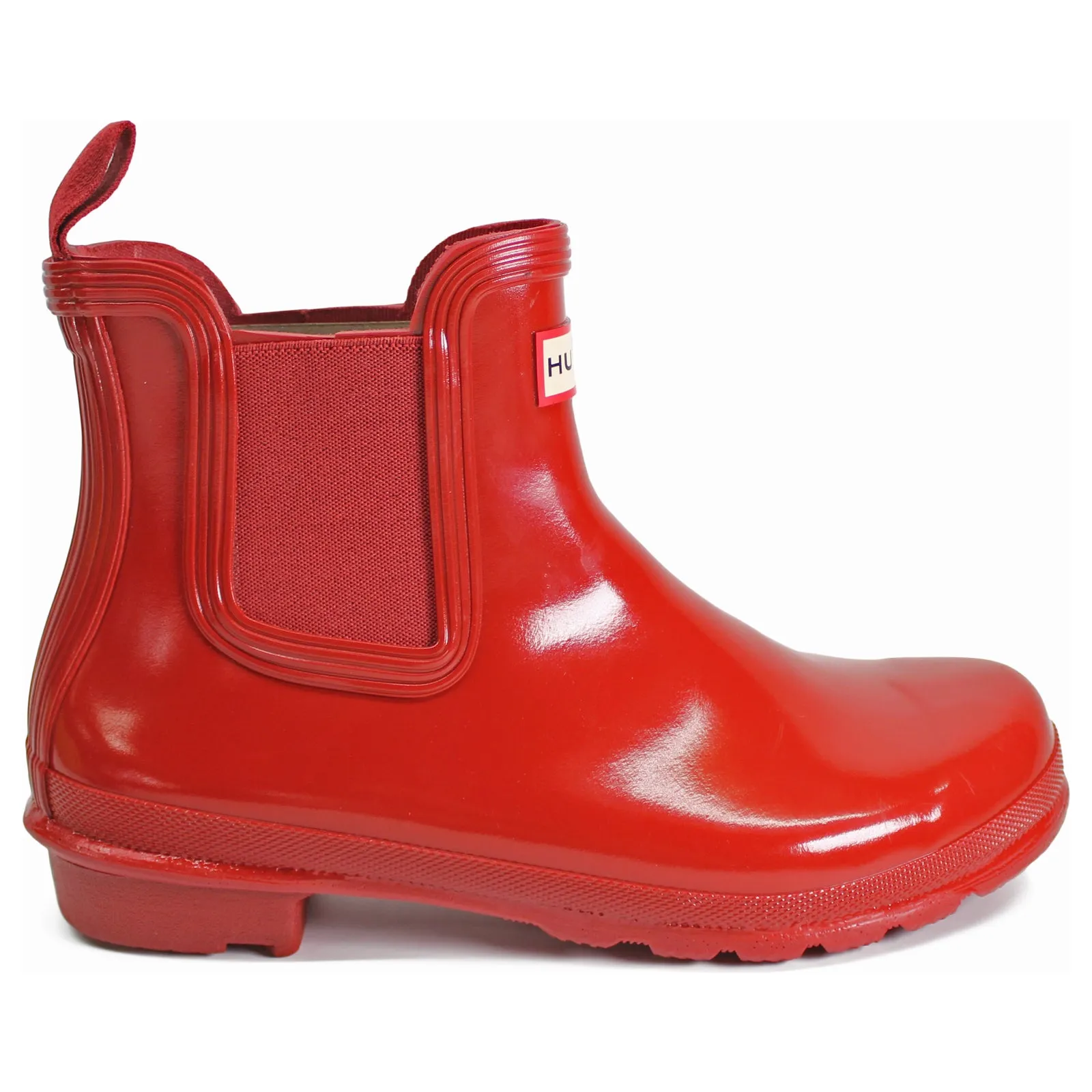 Anti Odor Work Commute Hunter Original Chelsea Gloss Rubber Women's Wellingtons Military Red Boots