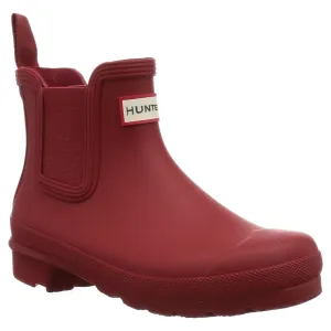 Subtle Finish Hunter Original Chelsea Rubber Women's Ankle Military Red Boots
