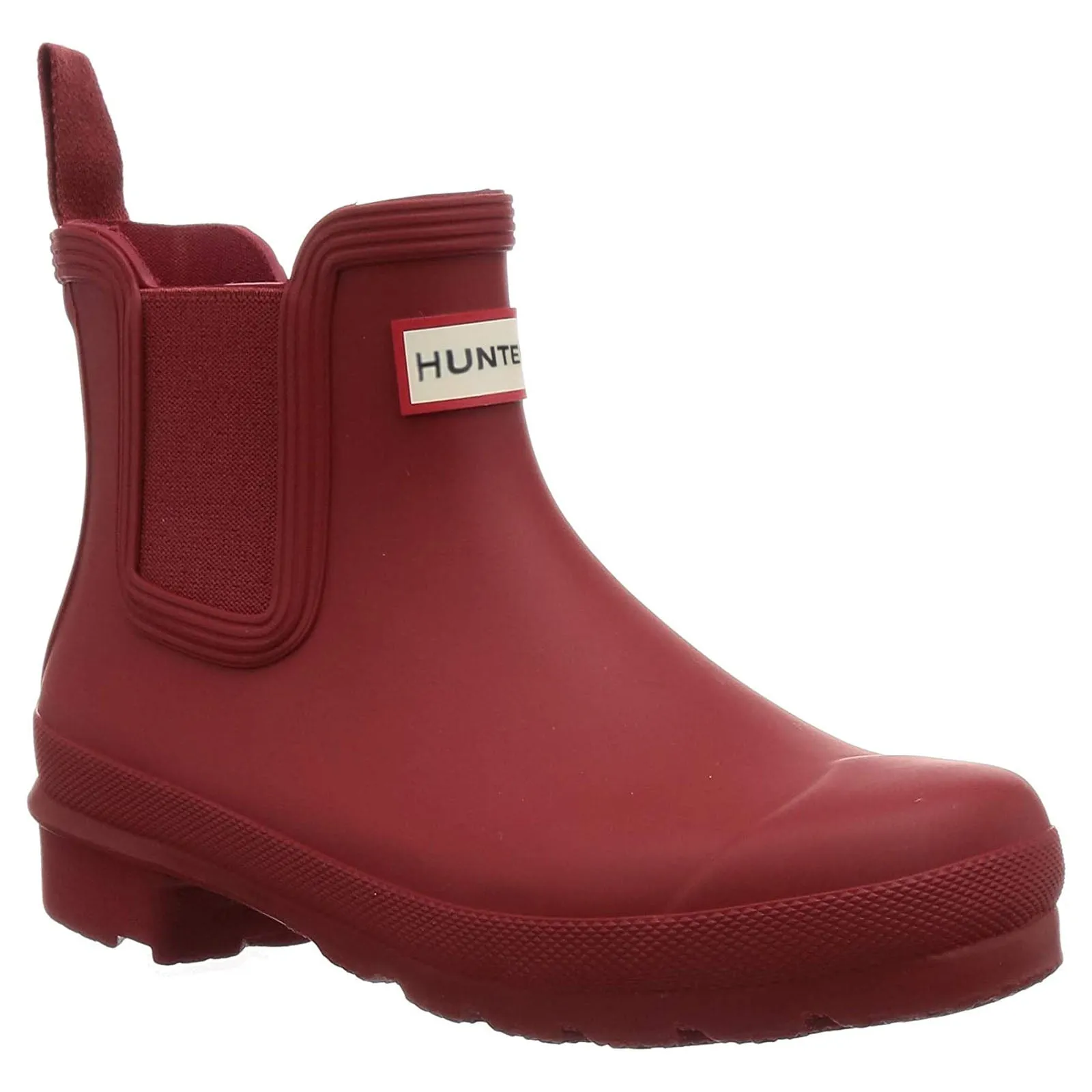 Hunter Original Chelsea Rubber Women's Ankle Military Red Boots Seamless Comfort Weather Resistant User Easy Entry