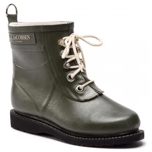 Ilse Jacobsen Rub2 Rubber Women's Ankle Army Boots Premium Material