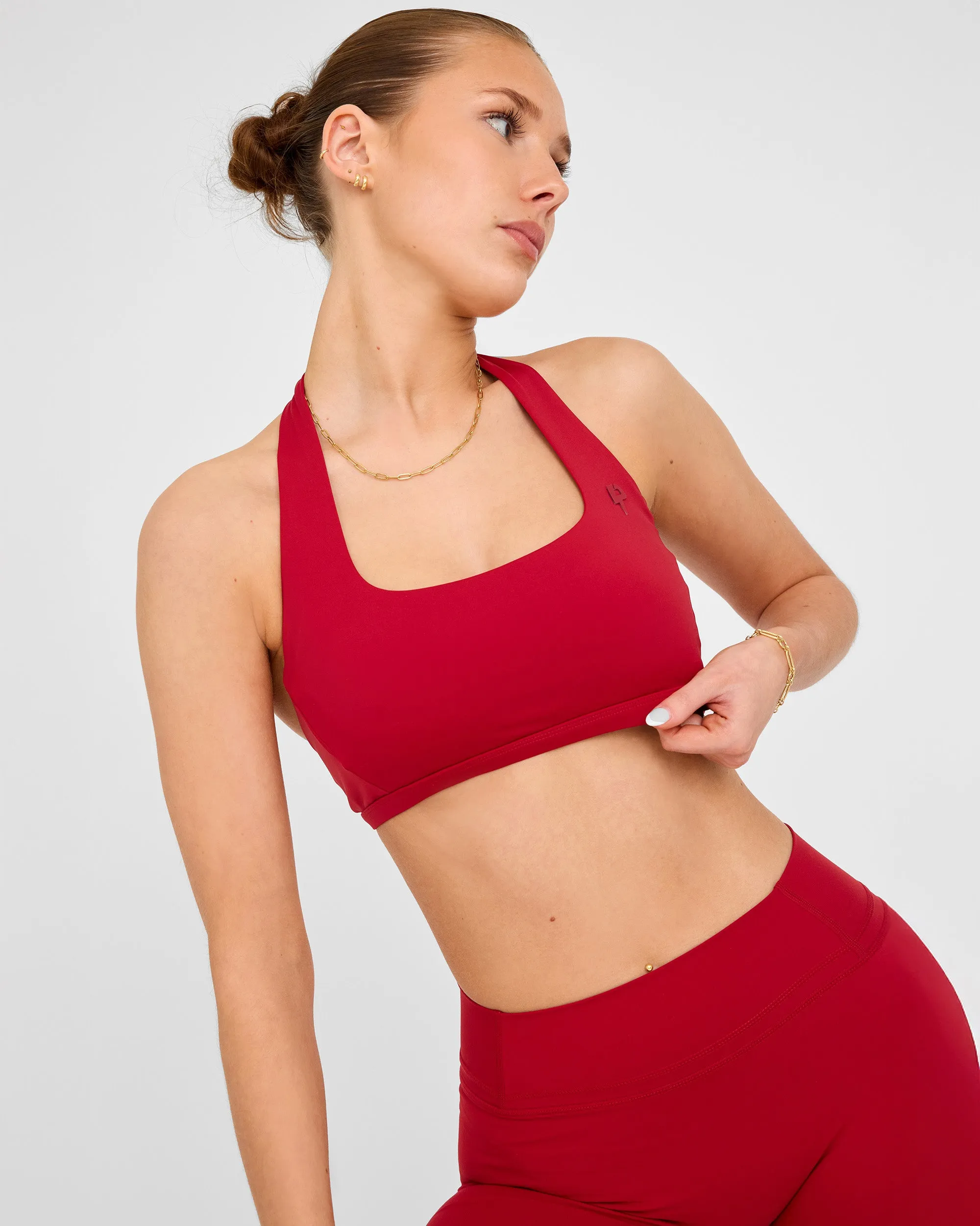 Tight fit seams Spandex sports outfit Legacy Halterneck Sports Bra