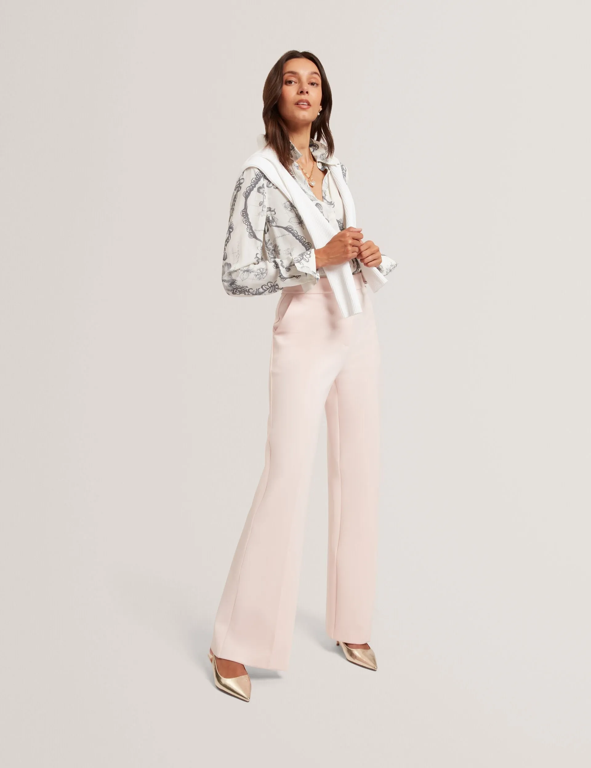 High-Waisted Pants Pure Cotton INDRIV | PL-PINK