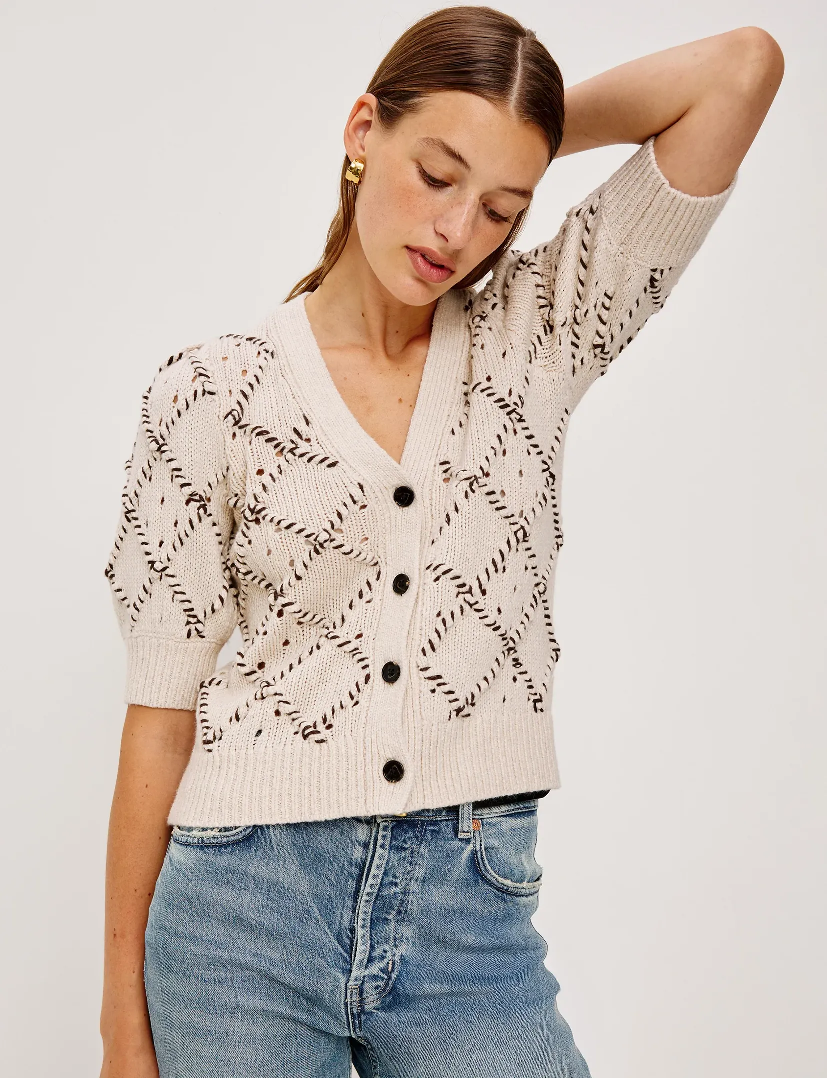 Durable Corrosion Resistant Zippers Isla Cardigan, Oat