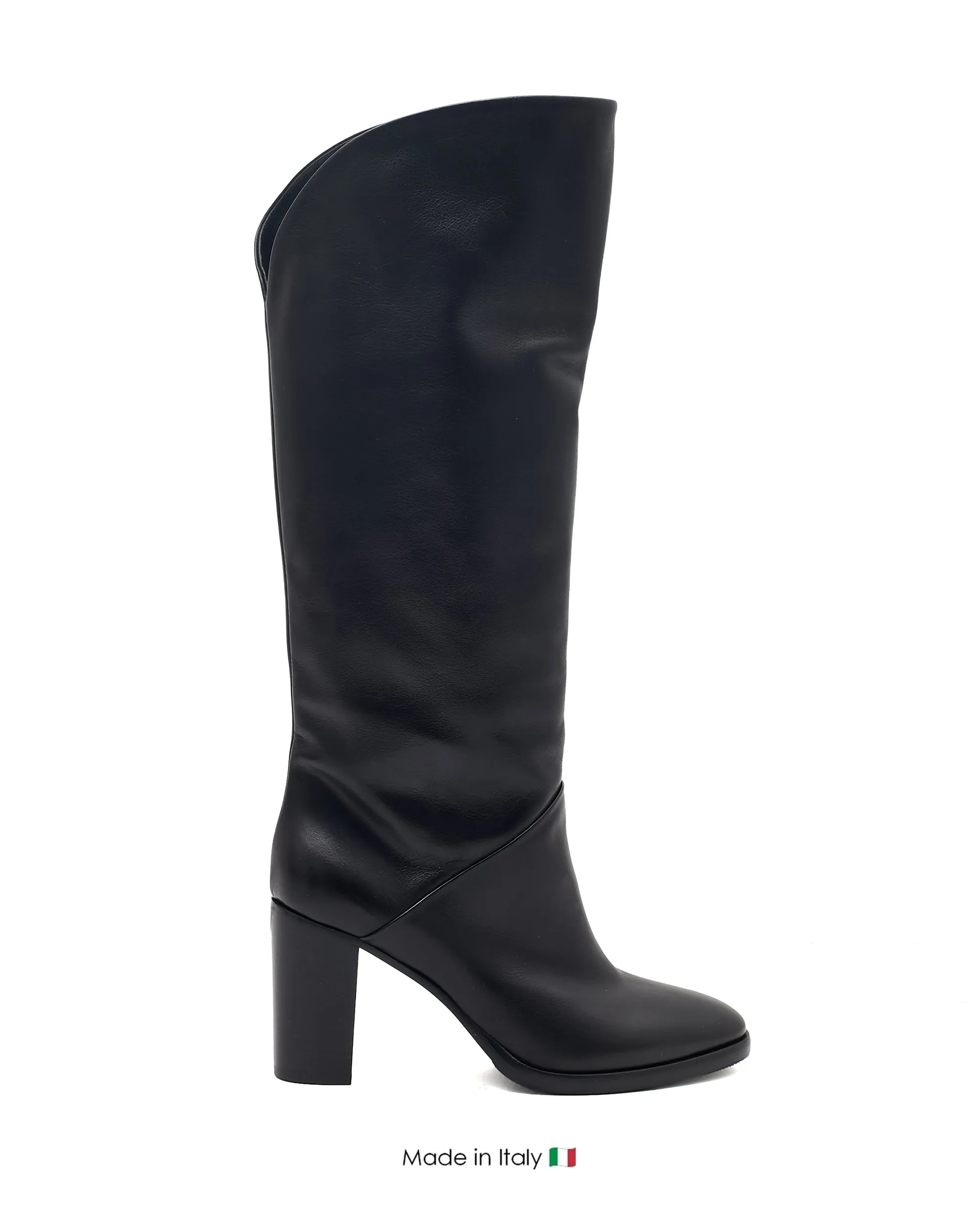 Ivery Black Leather Steel Toe