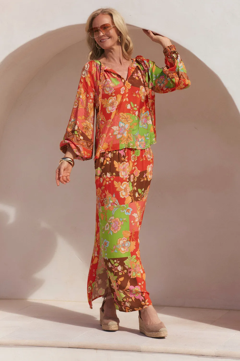 Ivy Column Skirt in Petra Polished Look Soft Combo