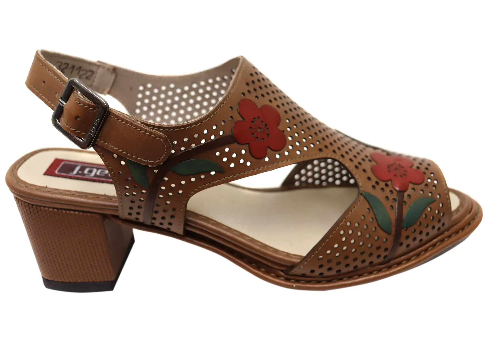 Cute Heels Flexibility J Gean Simone Womens Comfortable Leather Heels Sandals Made In Brazil