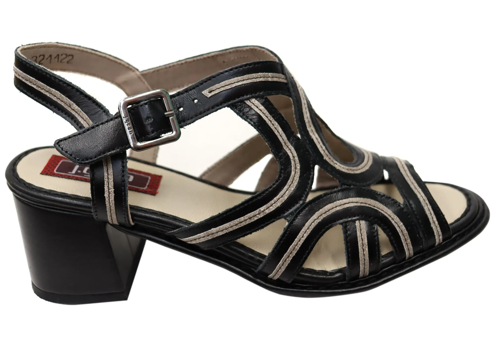 J Gean Yvonne Womens Comfortable Leather Heels Sandals Made In Brazil On The Go