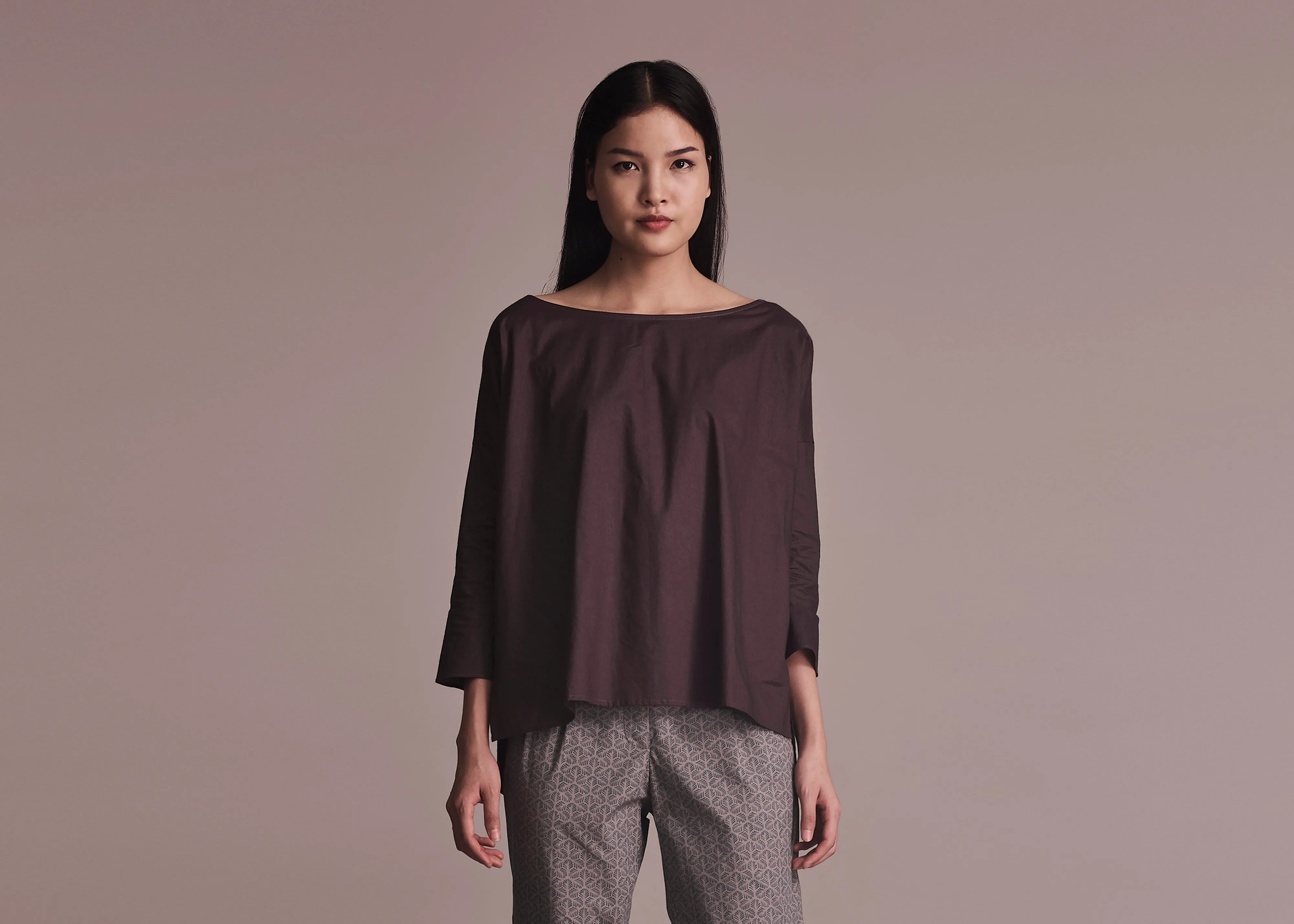 Layered Shirt JAMEROSE - BLACK BEAN