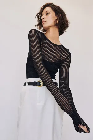 JOVIE BLACK LONG SLEEVE TOP Smart touch Breathable Lining