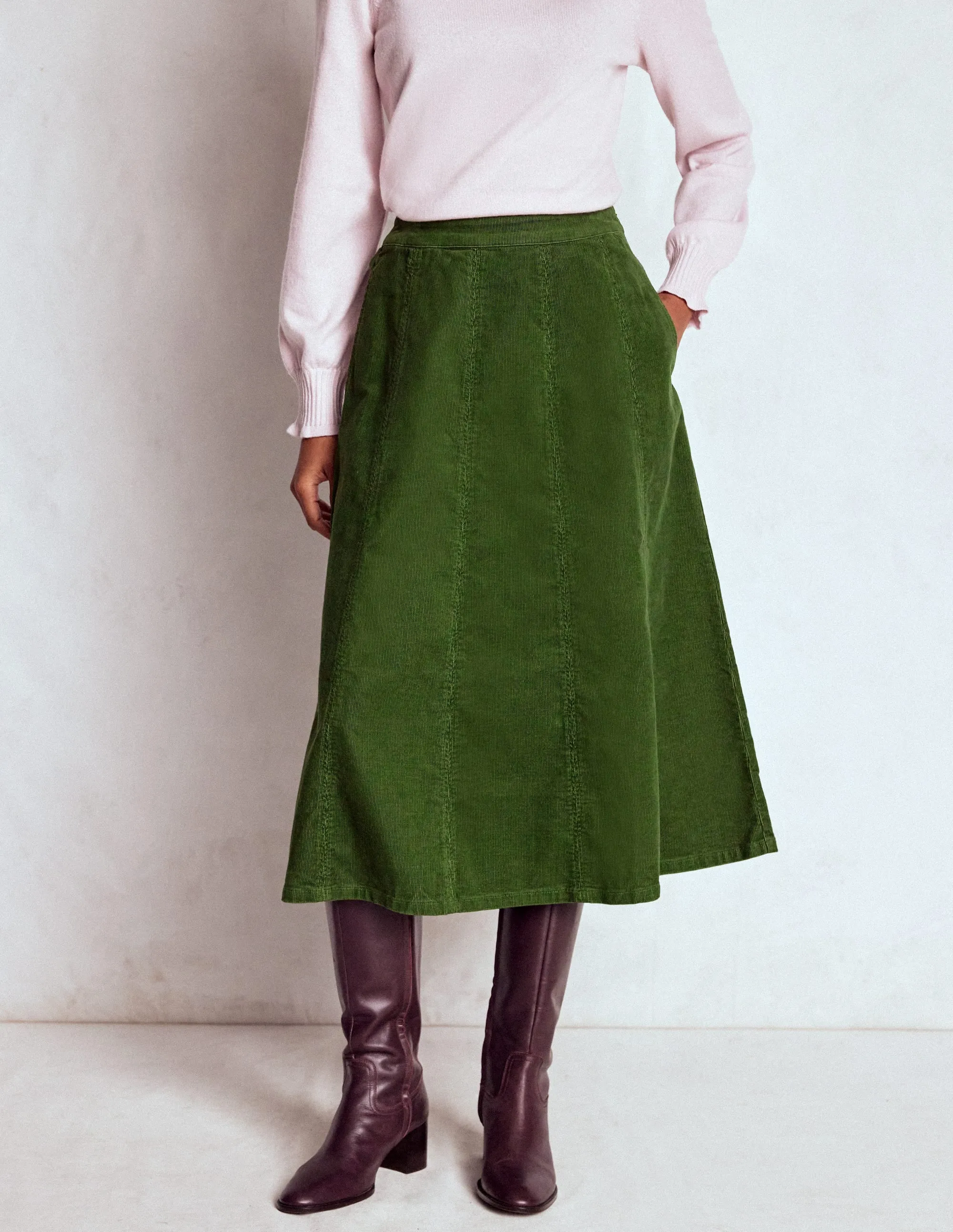 Joy Cord Midi Skirt-Fern Friction Free