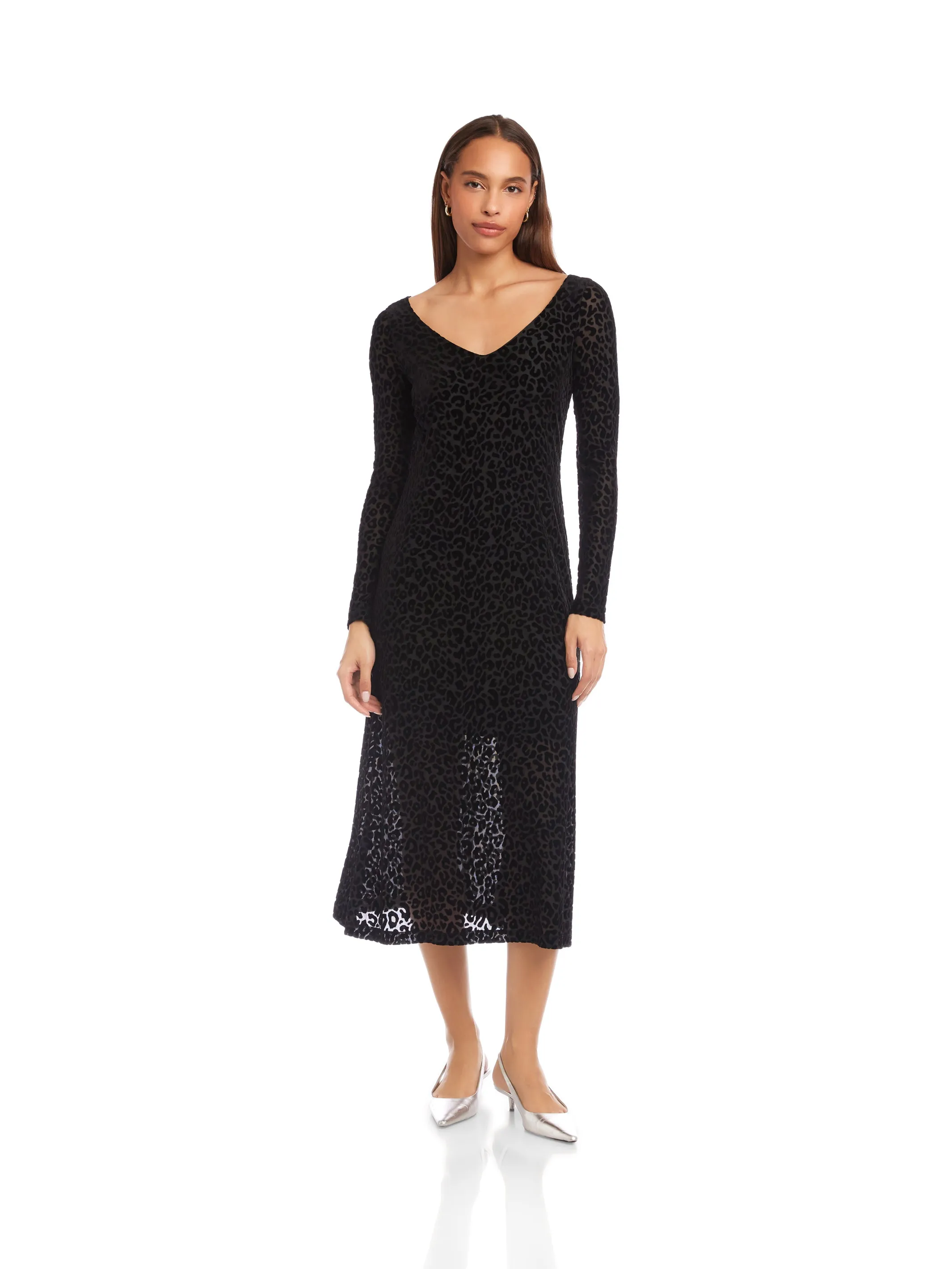 Julia Velvet Burnout Dress Feminine empire waist dress Effortless Piece