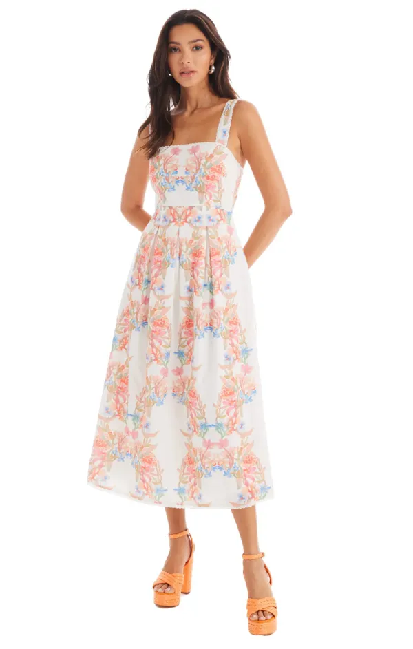 Juliana Midi Dress Texture Style