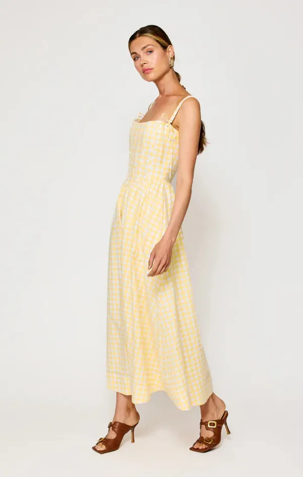 Junie Corset Midi Dress Fine Texture