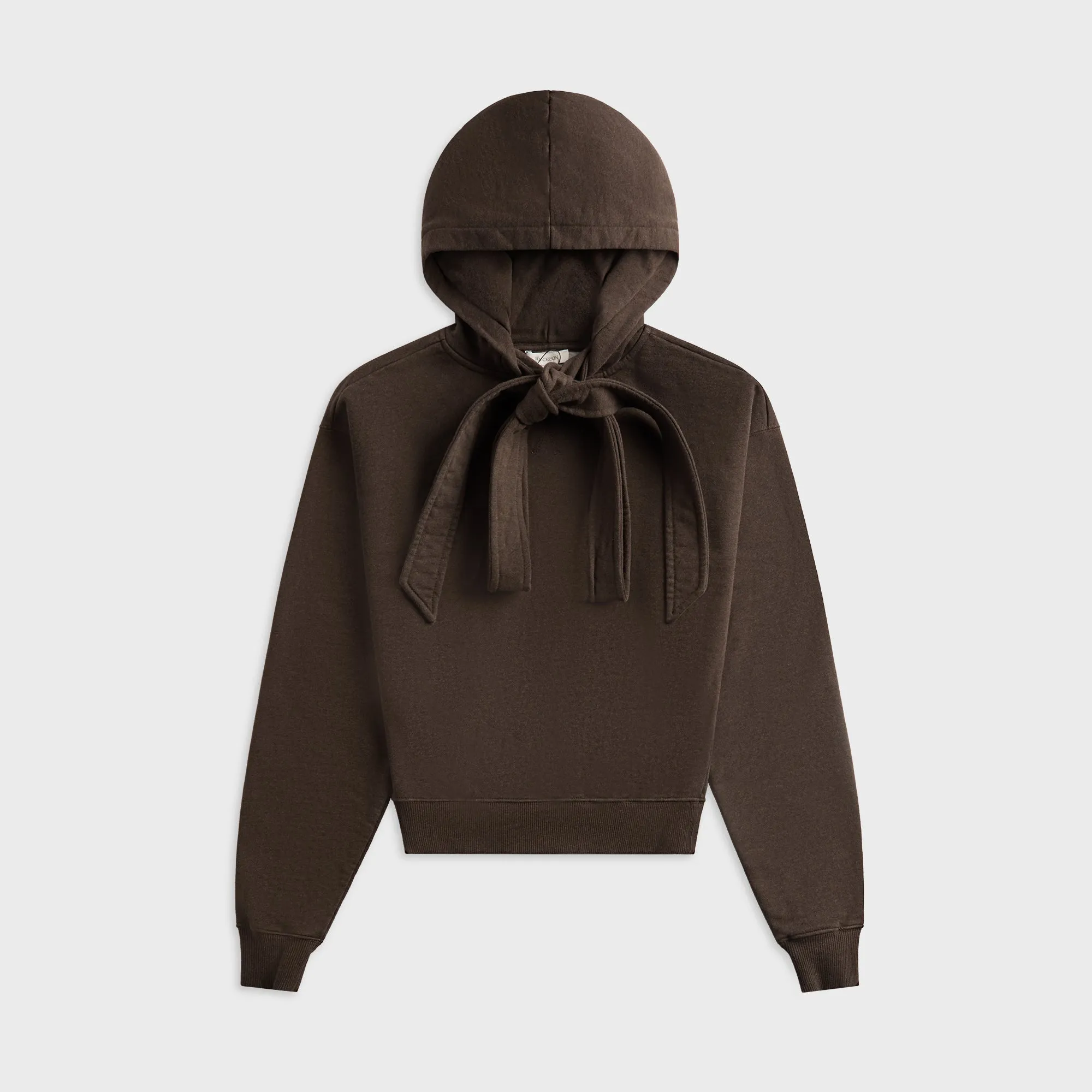 JW Anderson Tied Bow Hoodie - Dark Brown product water resistant protection Lightweight Comfort