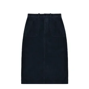 Fashion Combo Kappy Womens Corduroy Fatigue Skirt Navy