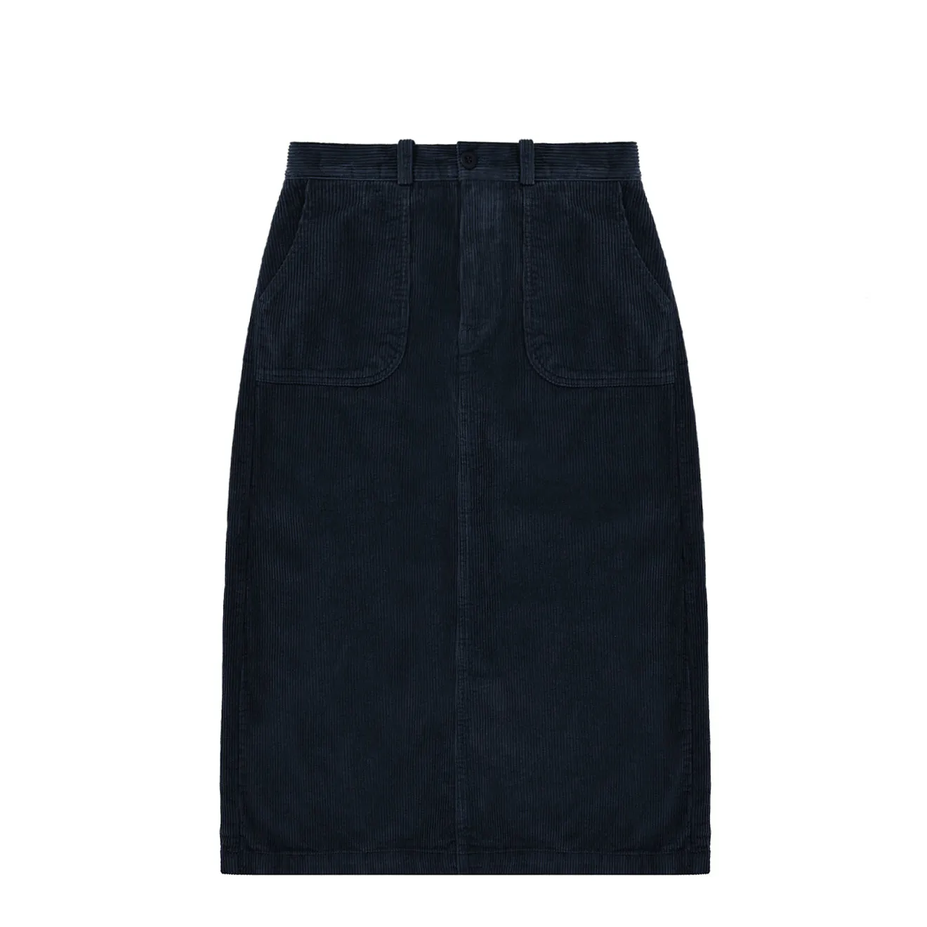 Kappy Womens Corduroy Fatigue Skirt Navy Teen Fashion